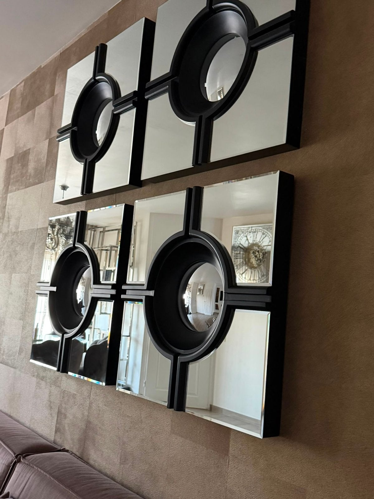 4x Eichholtz Mirror Jagger - Zo goed als nieuw, Huis en Inrichting, Woonaccessoires | Spiegels, Ophalen, Zo goed als nieuw, Vierkant