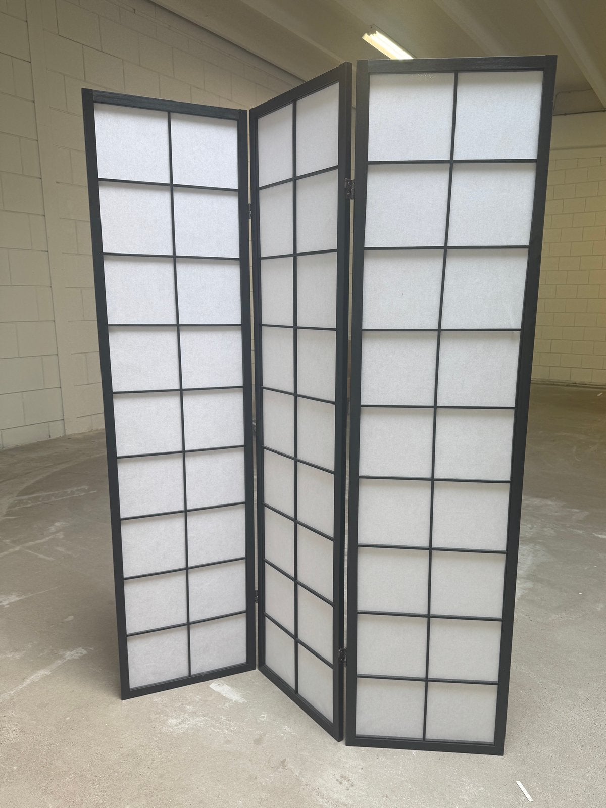 Japanse Shoji Kamerscherm - Zwart Houten Frame, Ophalen, Gebruikt