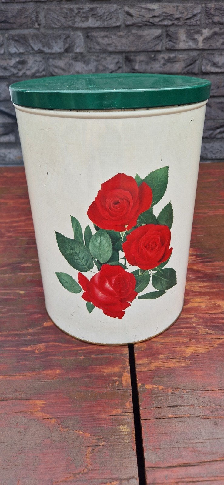Vintage Tomado Holland blik met rozen - Made in Holland, Verzamelen, Blikken, Ophalen of Verzenden