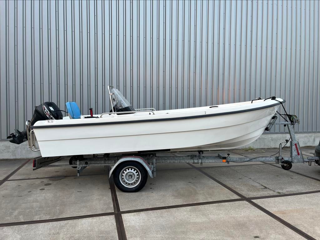 Ornvik 490 RLX Consoleboot Visboot 15PK Mercury Trailer, Ophalen, 10 tot 30 pk, Gebruikt, Buitenboordmotor