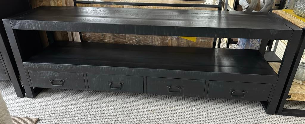 TV-meubel Britt zwart, Huis en Inrichting, Ophalen, Overige materialen, Minder dan 100 cm, 7553 JE