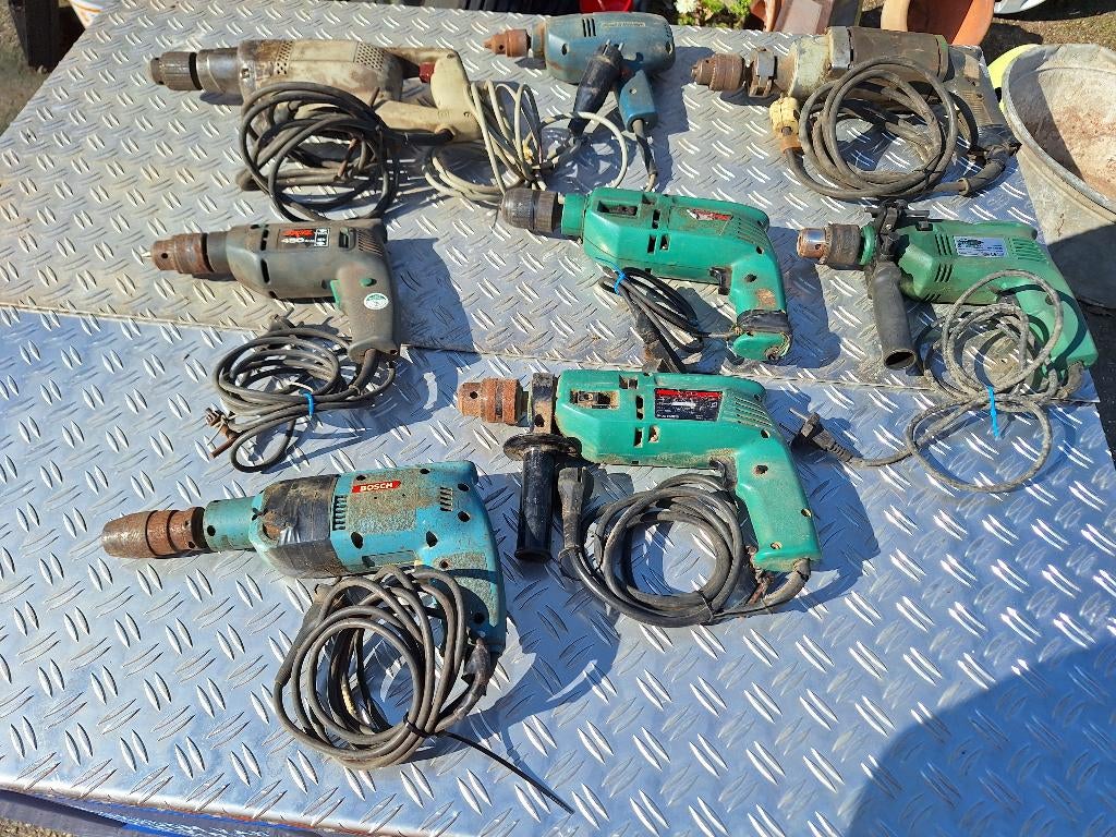 diverse boormachines, Doe-het-zelf en Verbouw, Gereedschap | Boormachines, Gebruikt, Variabele snelheid, 400 tot 600 watt, Ophalen
