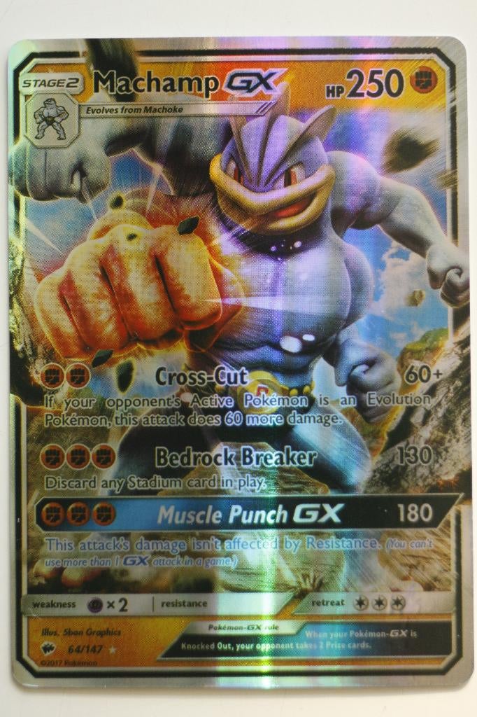 Pokemon 64/147 Machamp GX HP250, Verzenden, Zo goed als nieuw, Losse kaart, Foil