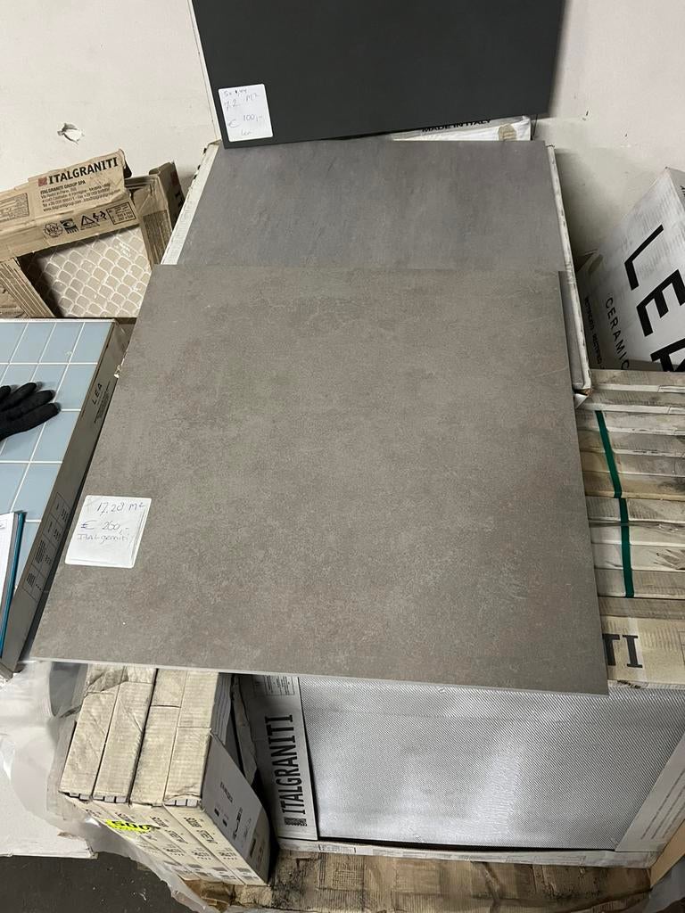 Vloertegels  60x60 cm Italgraniti 17,28 m2 voor €260,-, Ophalen, Nieuw, 10 m² of meer, Vloertegels