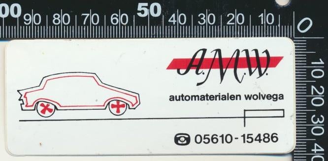 Sticker: Automaterialen Wolvega, Ophalen of Verzenden, Zo goed als nieuw, Auto of Motor