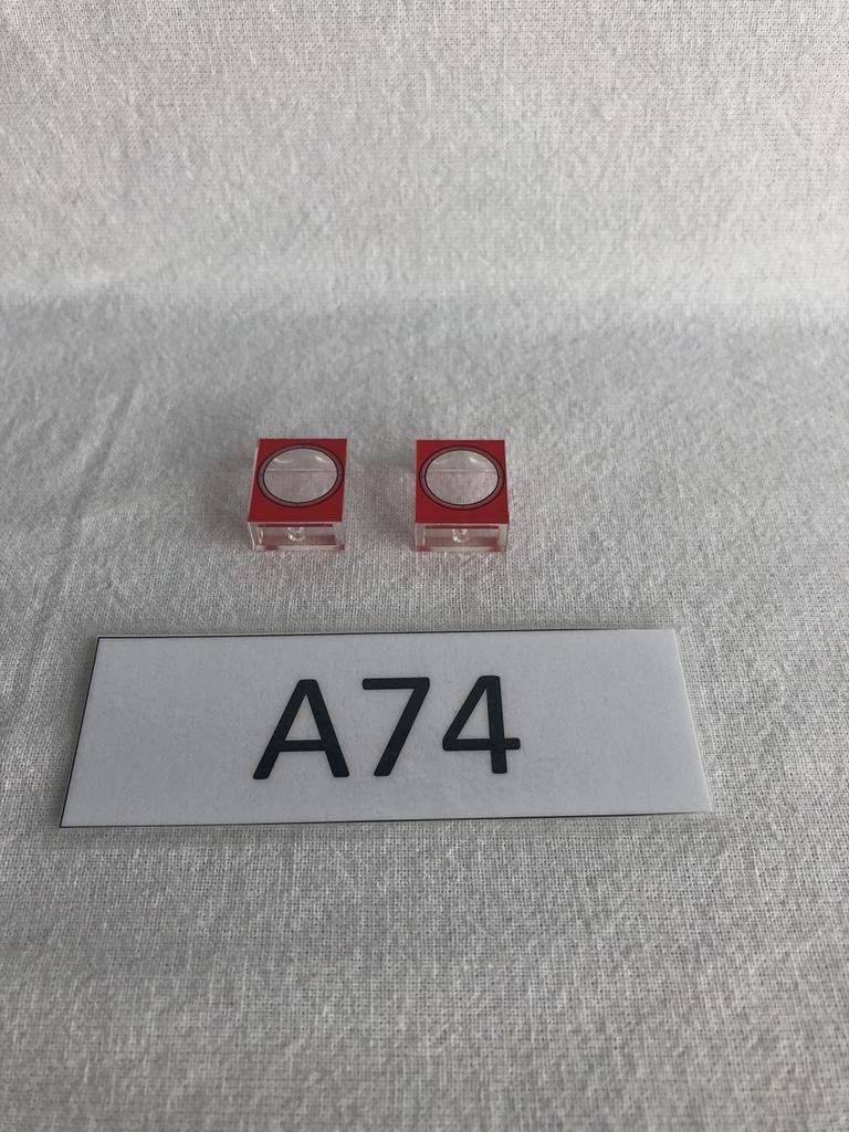 Lego patrijspoort rood (raam) 1x1x2 uit set 10020, Lego, Lego, Lego, Ophalen of Verzenden