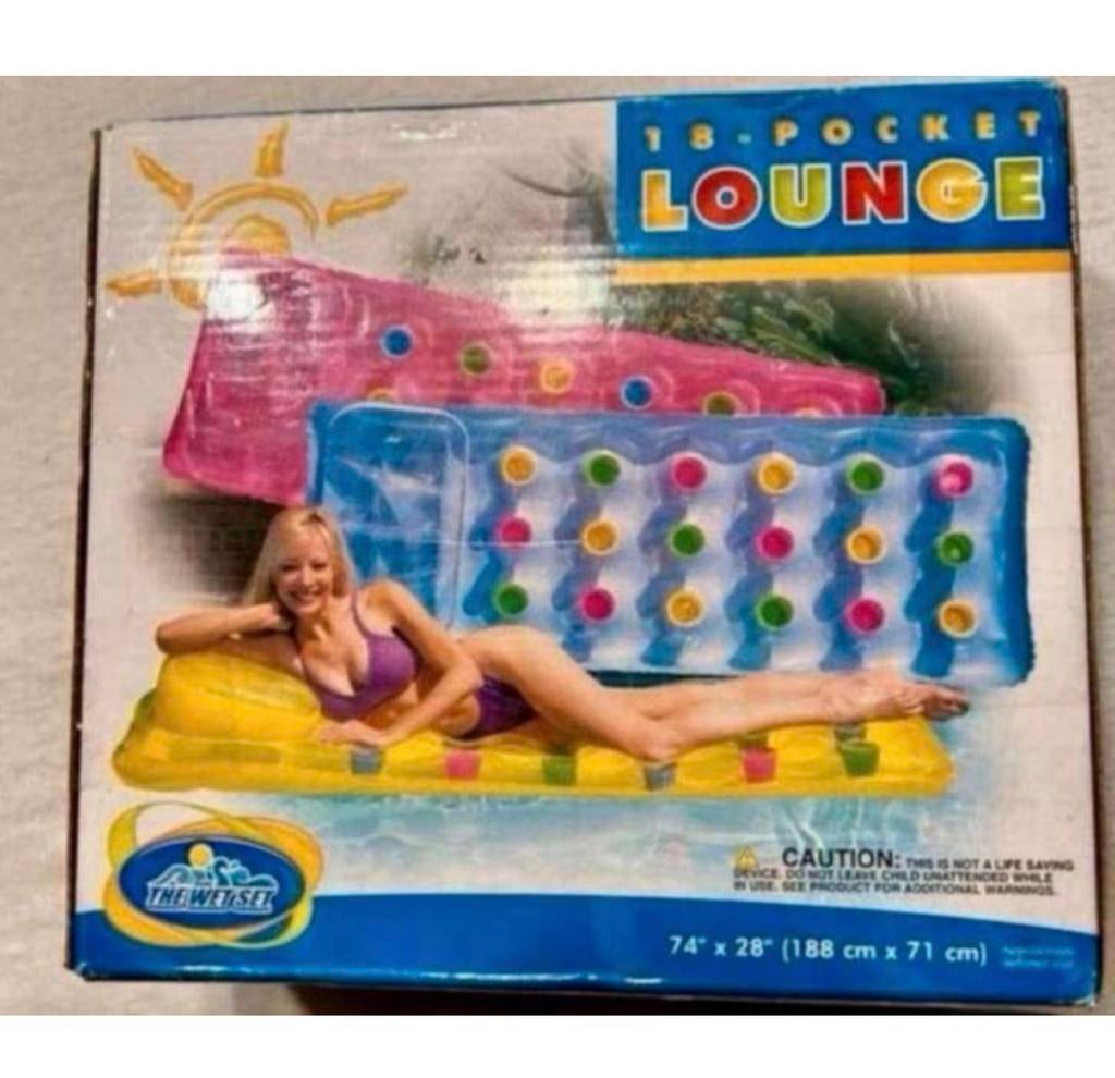 INTEX 18 pocket lounge zwembad float vlot drijvend bed mat, Overige typen, Nieuw, Ophalen of Verzenden, H