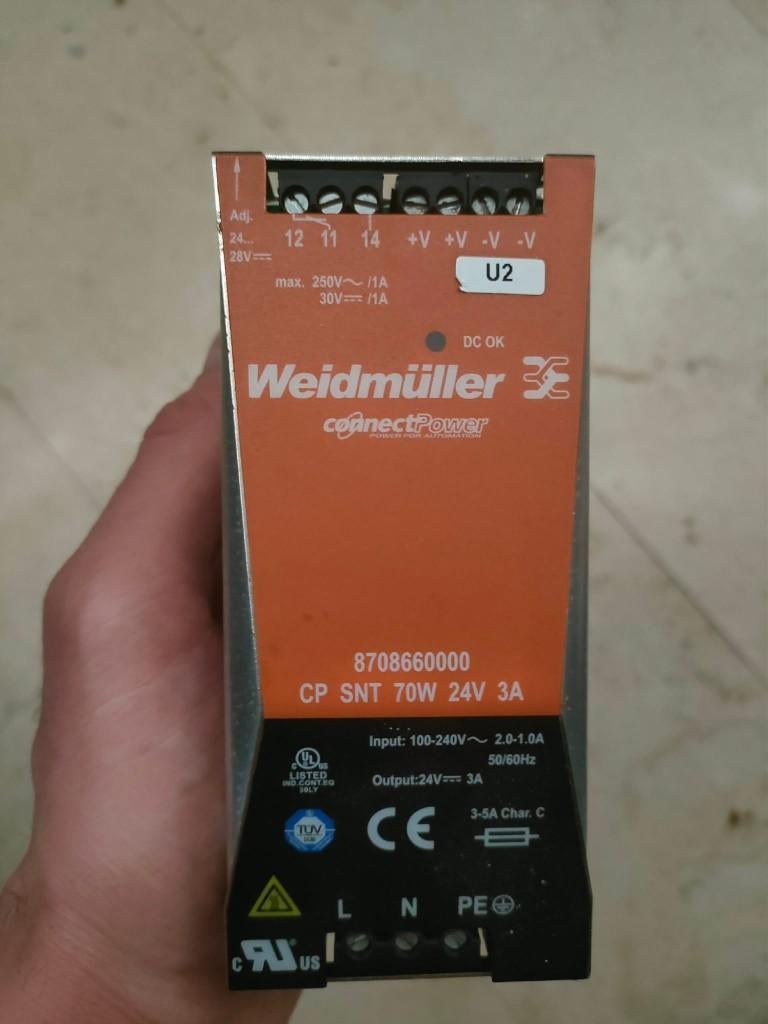 Weidmüller CP CP SNT70W 24V3A Universele voedingseenheid, Ophalen, Zo goed als nieuw