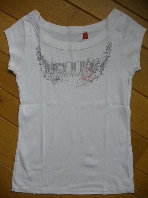 ESPRIT t- shirt wit Rock 'n Roll maat M, Maat 38/40 (M), Wit, Ophalen of Verzenden, Zo goed als nieuw