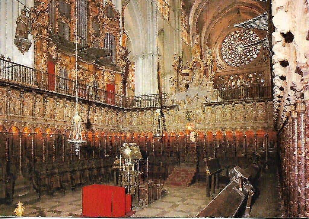 Spanje- -Toledo, interieur kathedraal., Ophalen of Verzenden, 1980 tot heden, Ongelopen, Spanje