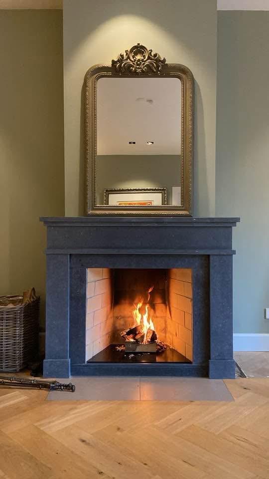 ART DECO sier schouw mantel Openhaard van marmer, Ophalen of Verzenden, Zo goed als nieuw