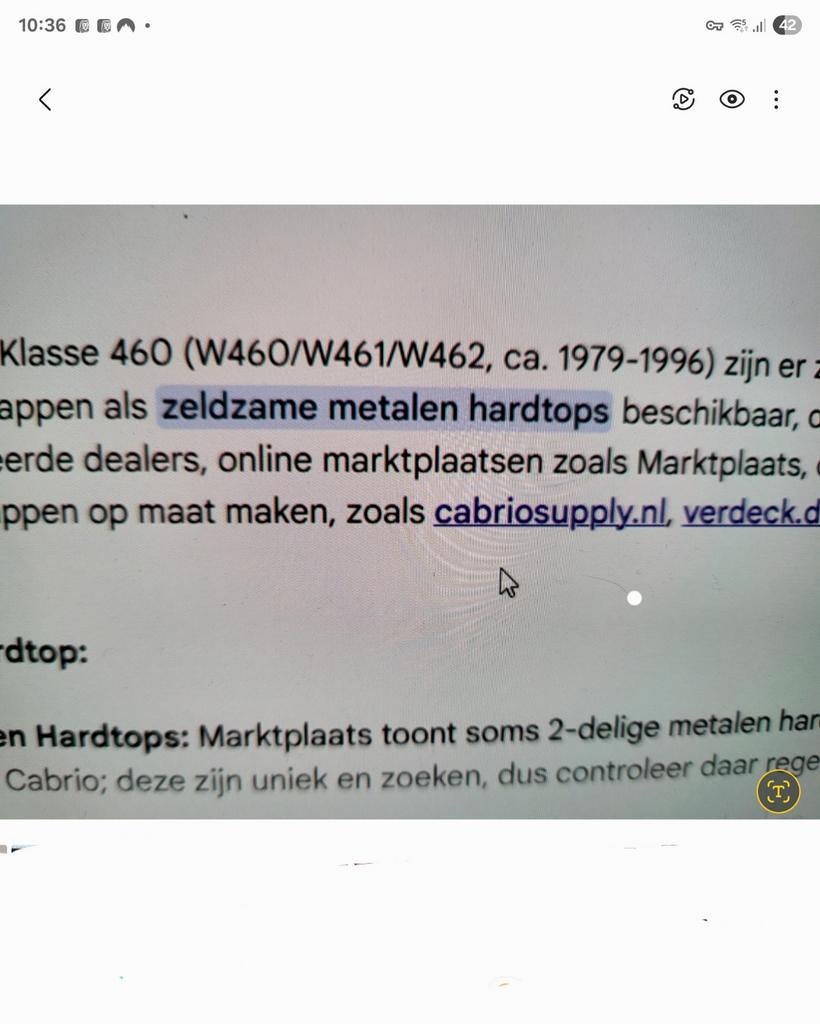 Mercedes G klasse METALEN 2 delige hardtop kap., Auto-onderdelen, Ophalen, Voor, Spatbord