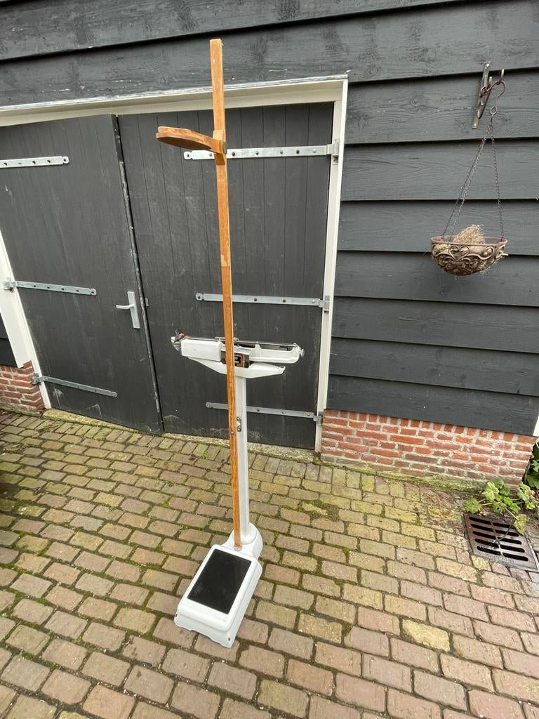 Dokters weegschaal plus lengtemaat, Antiek en Kunst, Ophalen of Verzenden