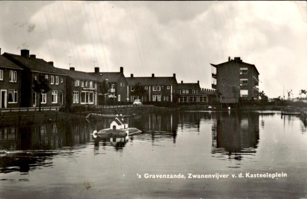 s Gravenzande - Zwanenvijver - v.d. Kasteeleplein, Ophalen of Verzenden, 1960 tot 1980, Gelopen, Zuid-Holland