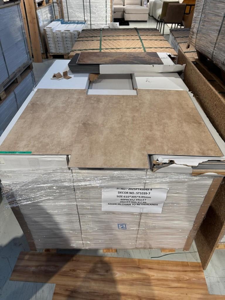 Direct ophalen | PVC tegel klik | PVC Vloer | Utrecht, Huis en Inrichting, Stoffering | Vloerbedekking, PVC tegel, 75 m² of meer