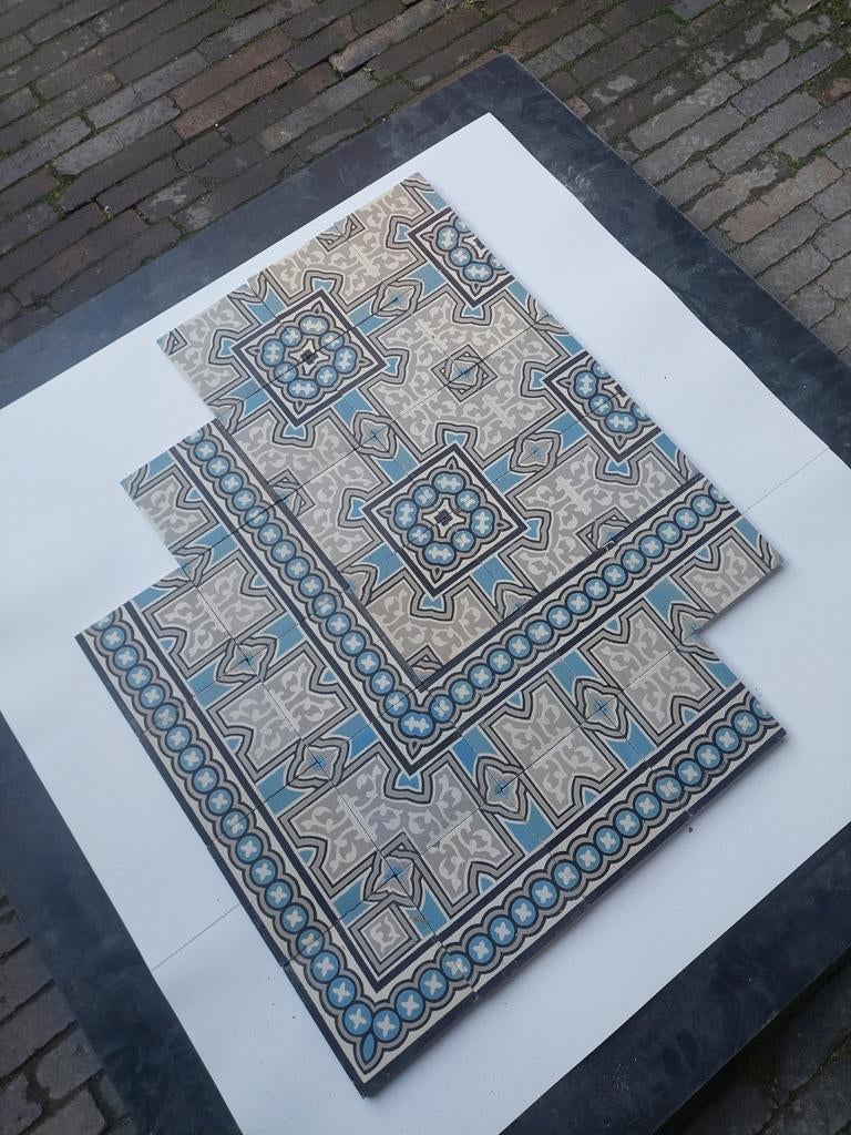 Te Koop:partij oude keramische vloertegels21,5 m2 compleet., Gebruikt, Keramiek, Minder dan 20 cm, 10 m² of meer