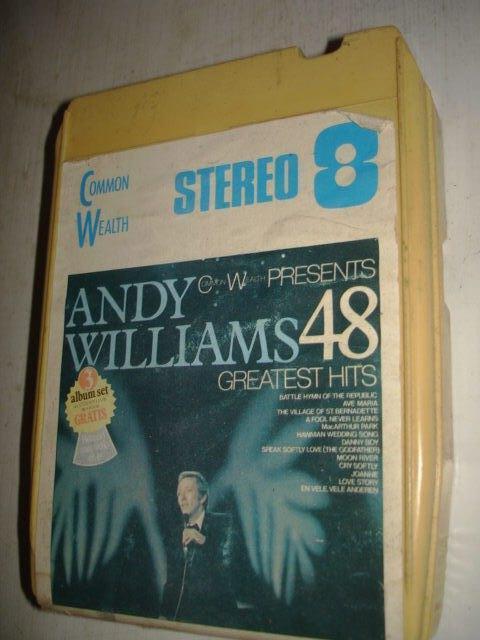 Andy Williams- 48 Greatest Hits- 8-TRACK CASSETTE-, Cd's en Dvd's, Cassettebandjes, Verzenden, Gebruikt, 1 bandje