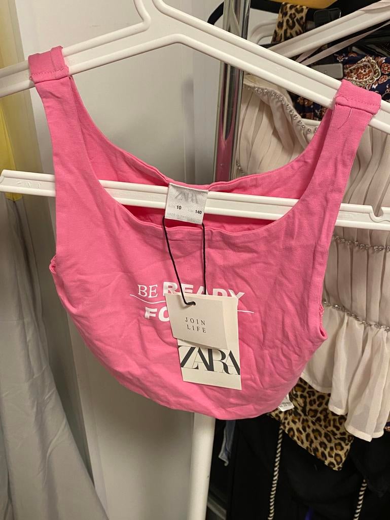 Nieuwe Zara Top, Kleding | Dames, Tops, Nieuw, Ophalen of Verzenden, Roze, Zonder mouw