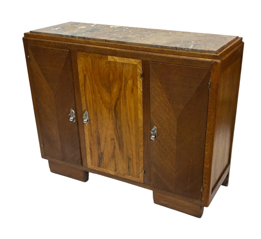 Art Deco dressoir kast jaren 30 met marmeren blad design, Ophalen