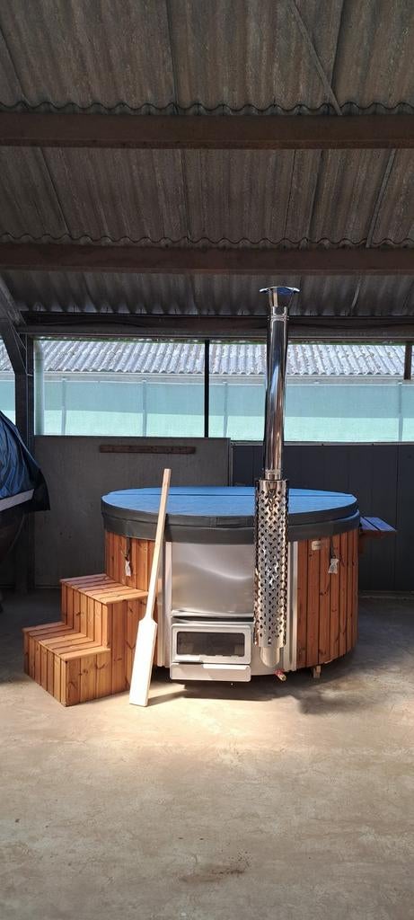 Kunststof tub houtkachel, 200 cm, skimmerfilter en isolatie, Ophalen, Nieuw, Wellnessandgarden, Info@leisure-wellness-group.com