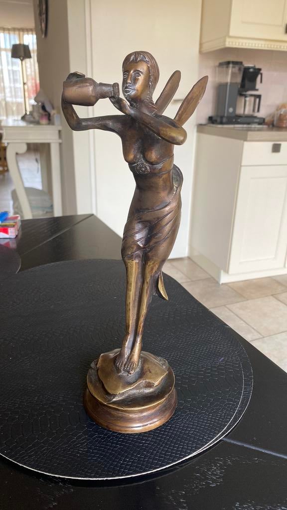 Gevleugeld vrouwen figuur brons, Ophalen of Verzenden