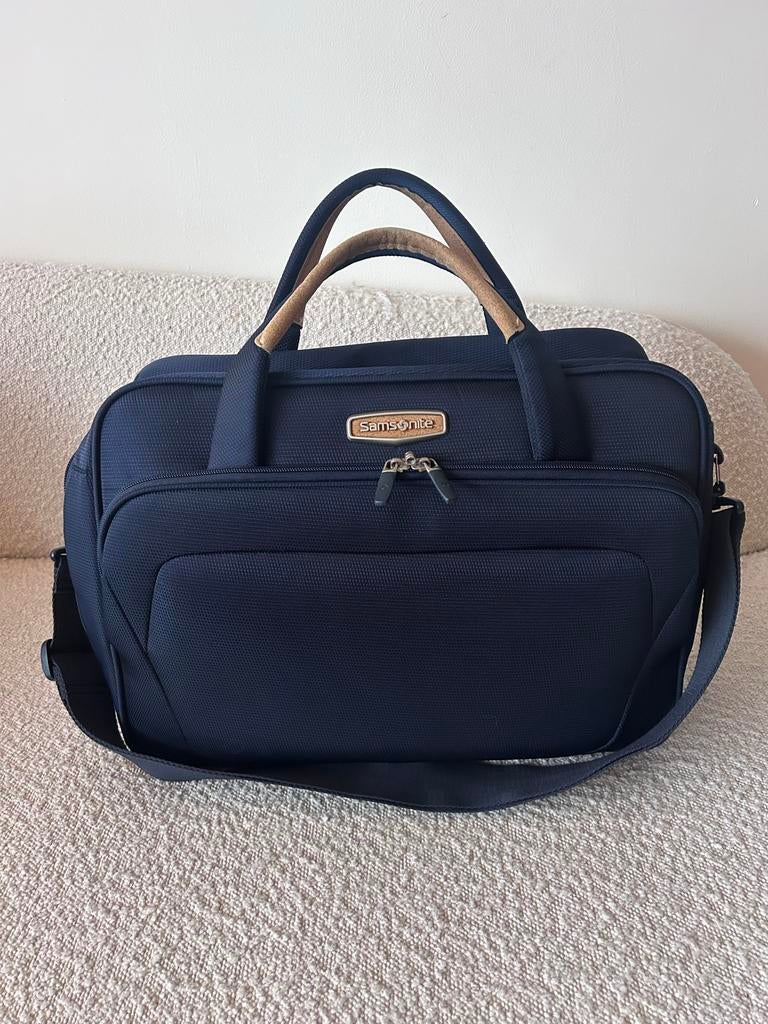 Samsonite Spark SNG Eco schoudertas met kurk, Ophalen of Verzenden, Gebruikt, Blauw, Overige merken