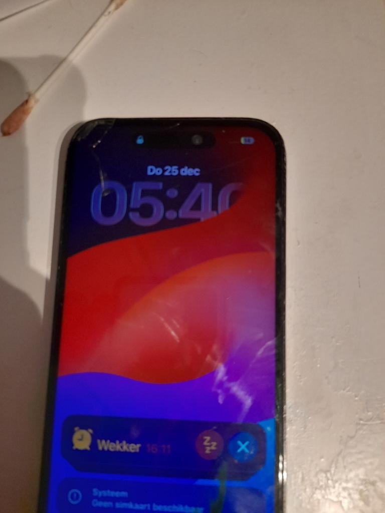 Iphone 14 pro met schade, Telecommunicatie, Mobiele telefoons | Apple iPhone, Ophalen of Verzenden, Zwart, 128 GB, IPhone 14 Pro