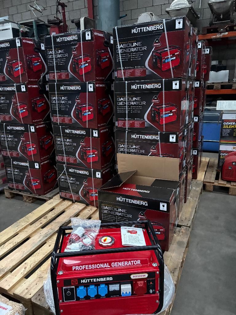 OUTLET NOODPAKKET TREKSTART OF KEYSTART HUTTENBERG AGGREGAAT, Ophalen, Elektrisch startend, Benzine, Nieuw