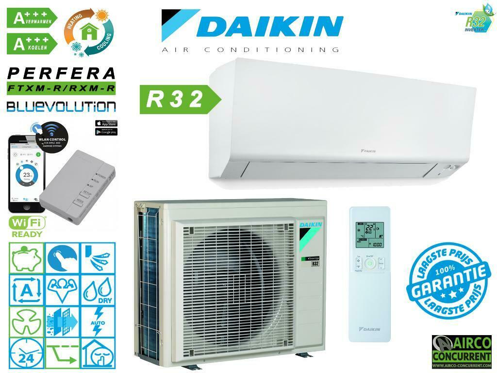 Daikin Perfera FTXM71R 7,1KW 24000BTU R32 Incl. Montage A++, Koelen en Ontvochtigen, Timer, Nieuw, 3 snelheden of meer