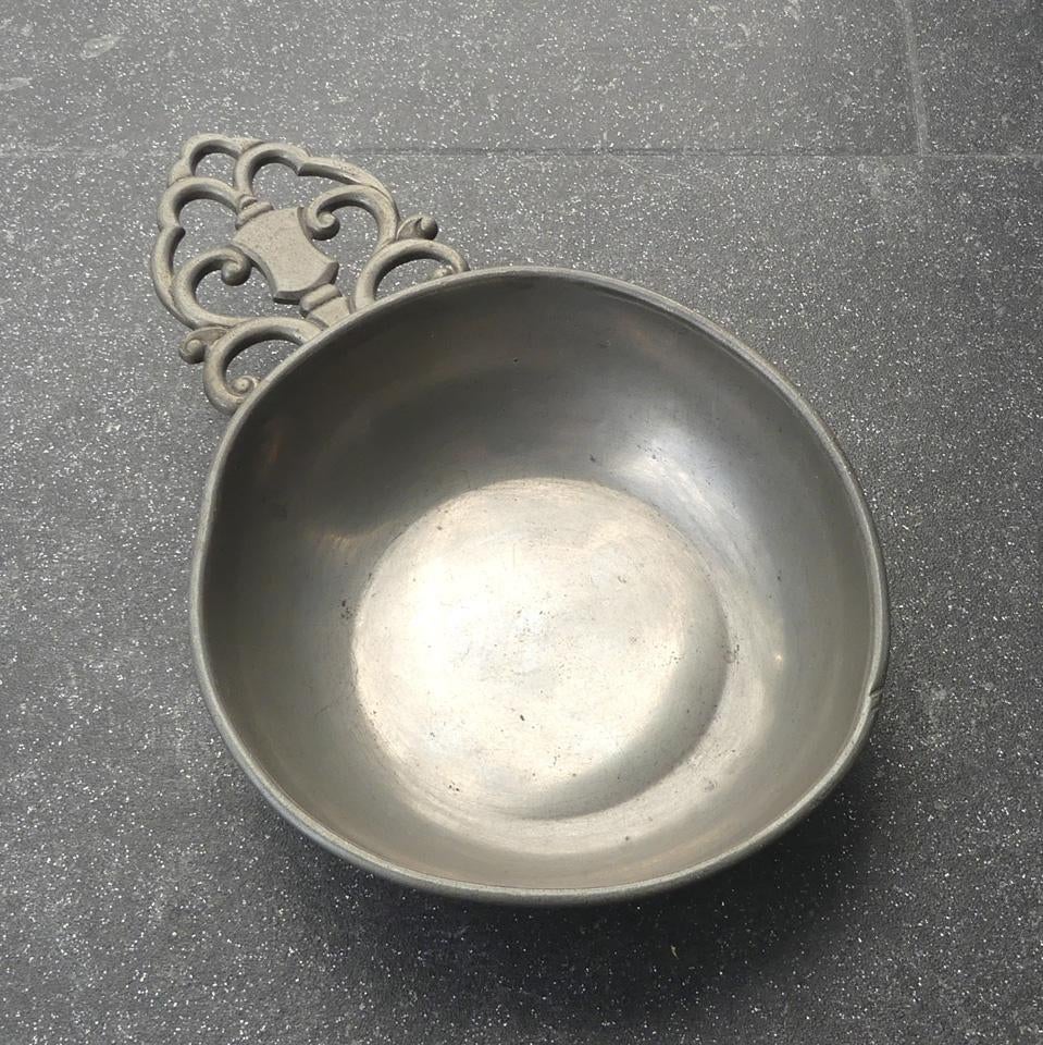KMD Tiel tinnen schaaltje papkom tin Royal Holland Pewter, Ophalen of Verzenden