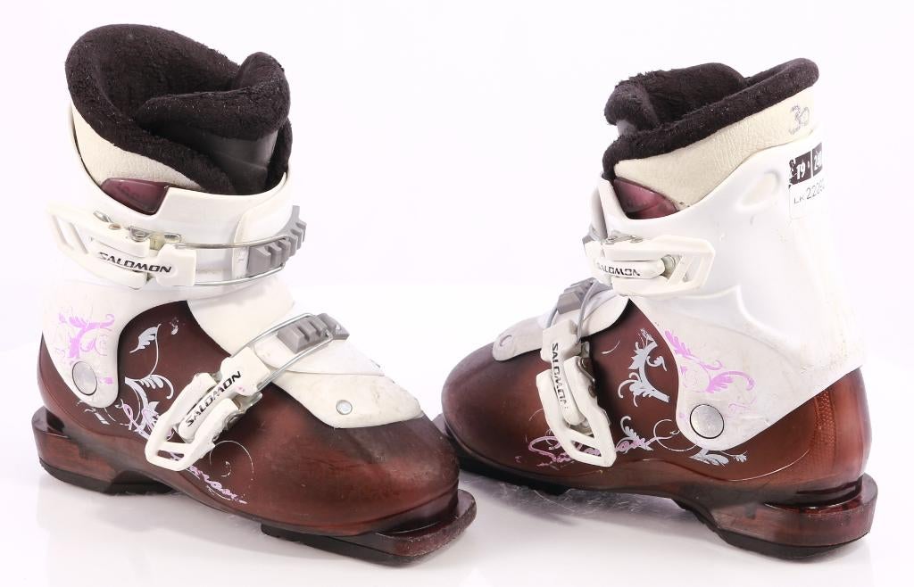 30 30,5 EU kinder skischoenen SALOMON T2, VIOLET/white, 160 tot 180 cm, Gebruikt, Schoenen, Carve
