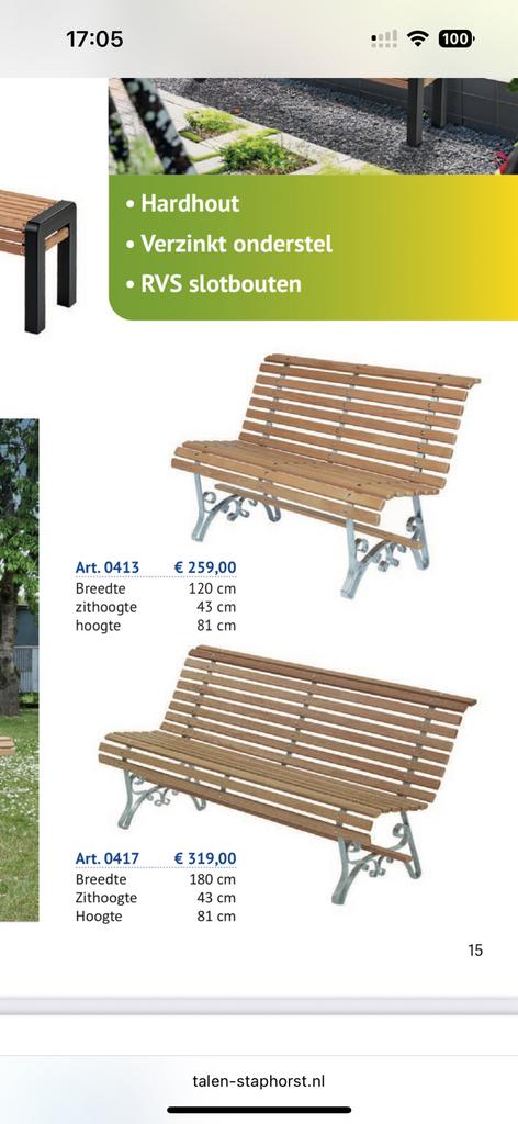 Tuinbankje, Tuin en Terras, Ophalen of Verzenden, Zo goed als nieuw, Hout