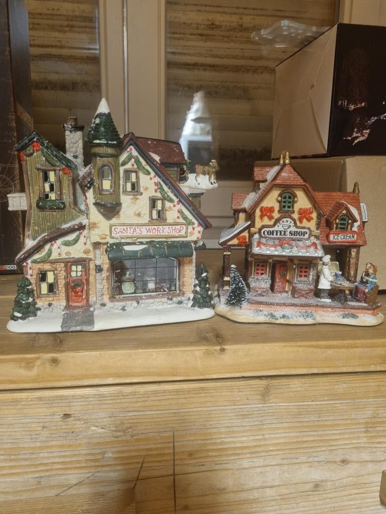 Kersthuisjes - Set van 2, Ophalen of Verzenden, Gebruikt