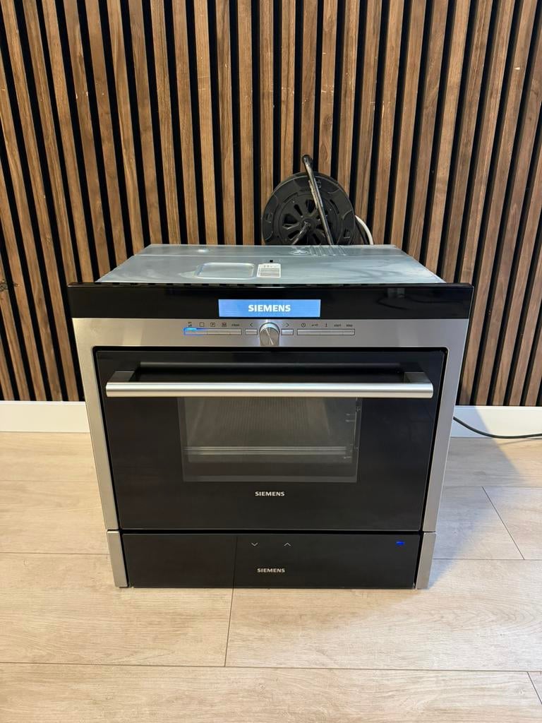 ZGAN Siemens Stoomoven + warmhoudlade (Gratis bezorgen), 5258sh, Hete lucht, Ophalen of Verzenden, Zo goed als nieuw