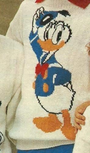 Donald Duck trui breipatroon, Hobby en Vrije tijd, Breien en Haken, Ophalen of Verzenden, Zo goed als nieuw, Breien, Patroon of Boek