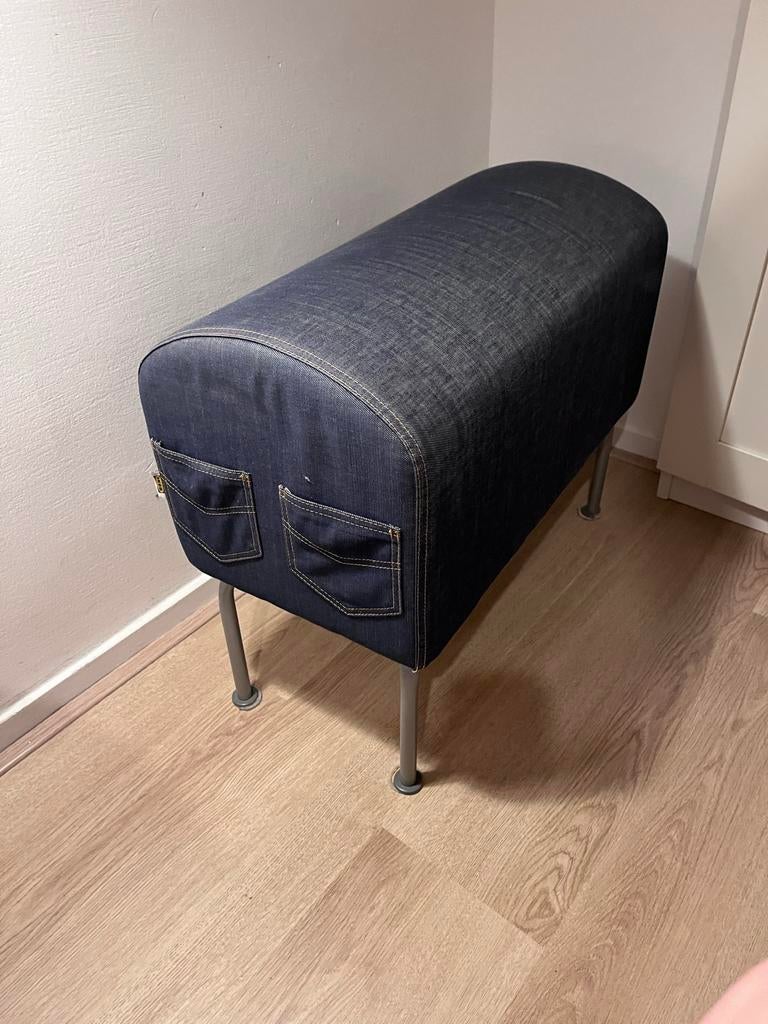 Vintage IKEA Kruk Denim - Schaars!, Huis en Inrichting, Krukjes, Ophalen, Zo goed als nieuw, Overige materialen