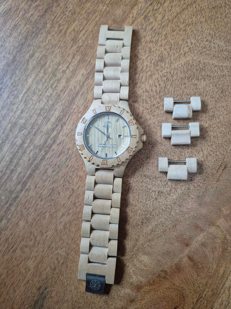 Greenwatch Houten Dameshorloge, Sieraden, Tassen en Uiterlijk, Horloges | Heren, Overige merken, Overige materialen, Polshorloge