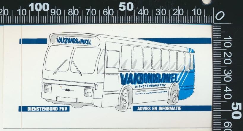 Sticker: FNV - Dienstenbond - Vakbondswinkel, Ophalen of Verzenden, Zo goed als nieuw, Bedrijf of Vereniging