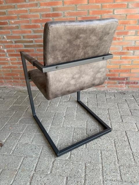 Stoelen met arm industriële antraciet voorraad snel thuis, Huis en Inrichting, Overige kleuren, Nieuw, Ophalen of Verzenden, Stof