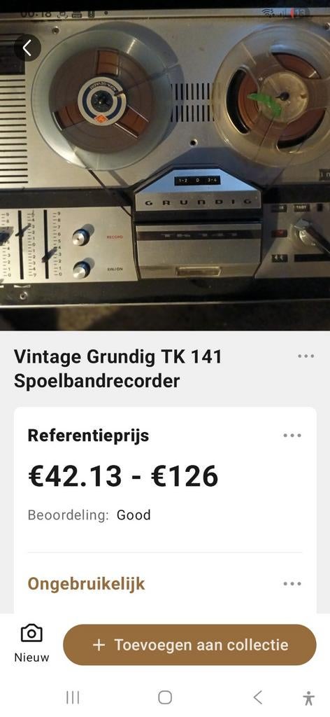Grundig TK 141 Bandrecorder - Vintage Klassieker, Ophalen of Verzenden