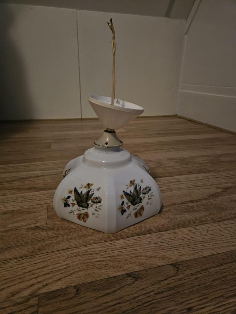Mooie ouderwetse lamp, Huis en Inrichting, Lampen | Lampenkappen, Ophalen of Verzenden, Zo goed als nieuw, Rond