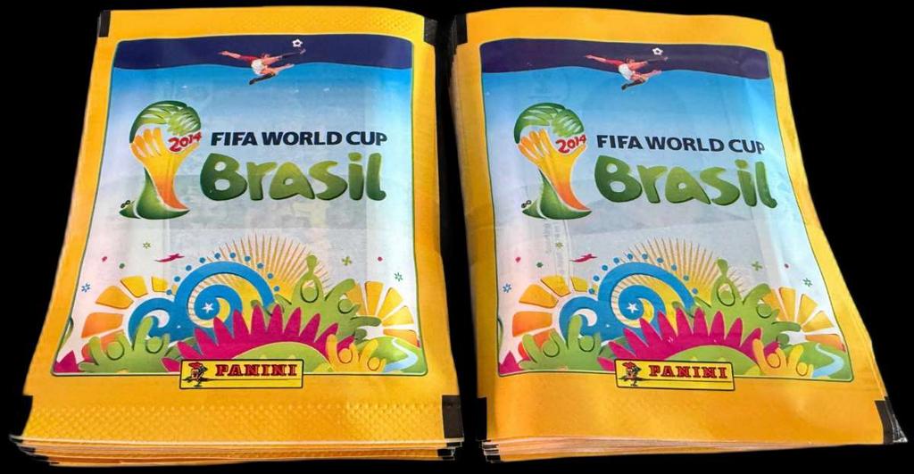 Panini WK 2014 Brazilië Zakjes 50x Brasil, Verzenden, Nieuw, Buitenlandse clubs, Poster, Plaatje of Sticker