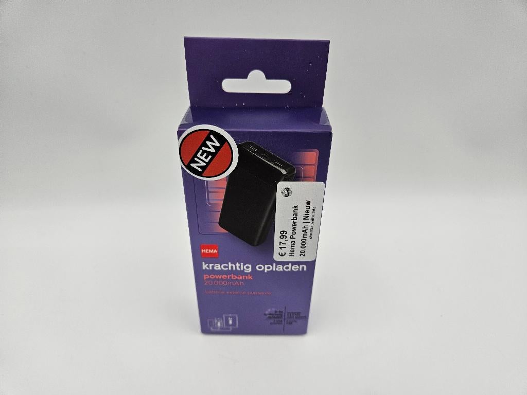 Hema Powerbank 20.000mAh | Nieuw, Ophalen of Verzenden, Nieuw, Hema
