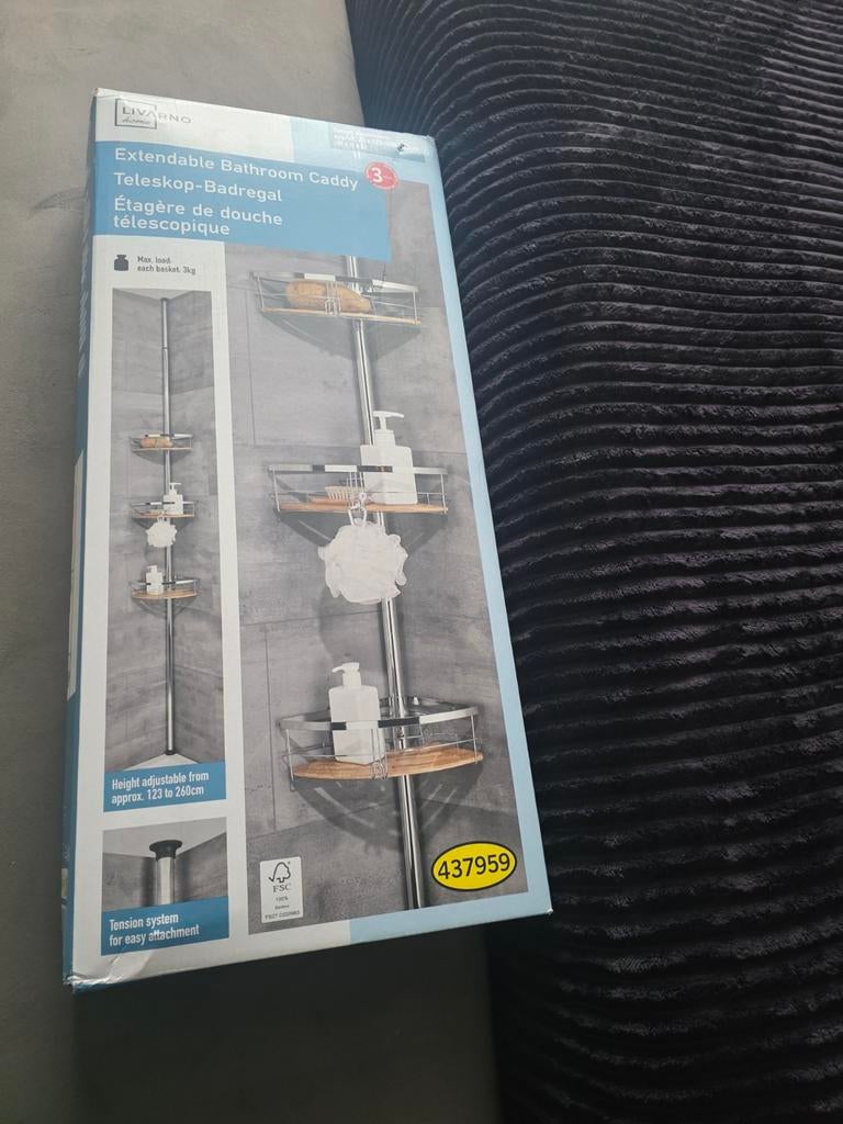 Telescopische badrek- Nieuw in doos!, Ophalen, (Half)hoge kast, Minder dan 50 cm, 100 tot 150 cm