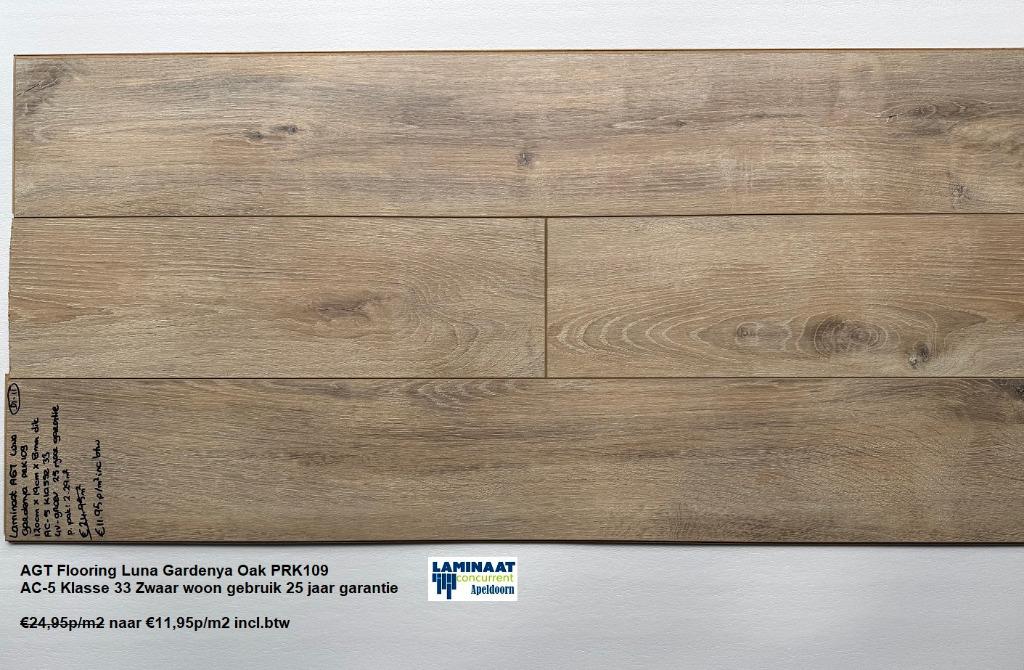 AGT Laminaat Gardenya Oak 8mm dik  €11,95p/m2 incl.btw, Bruin, 75 m² of meer, Nieuw, Ophalen of Verzenden