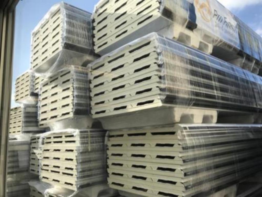 Geisoleerde dakplaten, sandwichpanelen Lengte 6000mm antra., Ophalen, Zo goed als nieuw, Overige materialen, 20 tot 50 mm