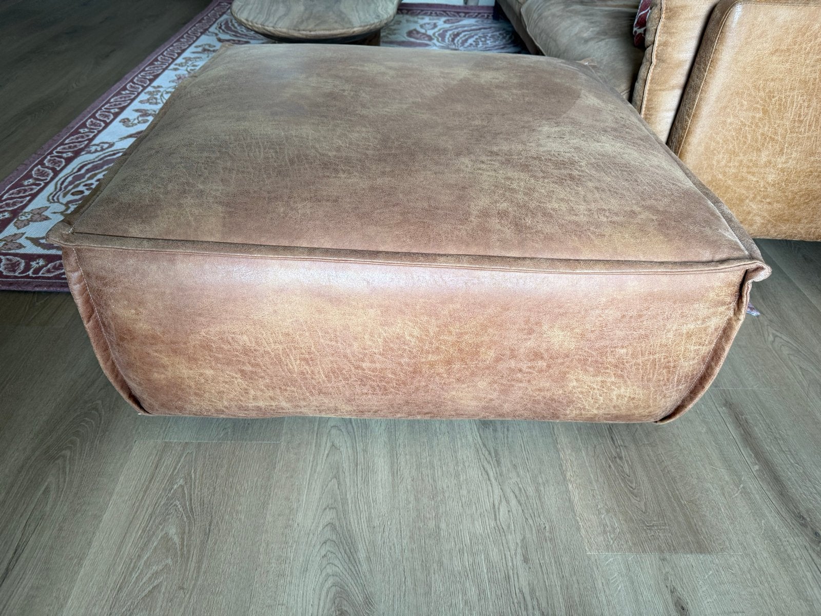Poef Umix by SLX Studio - Bruin leer, Ophalen, Gebruikt, Vierkant, Leer