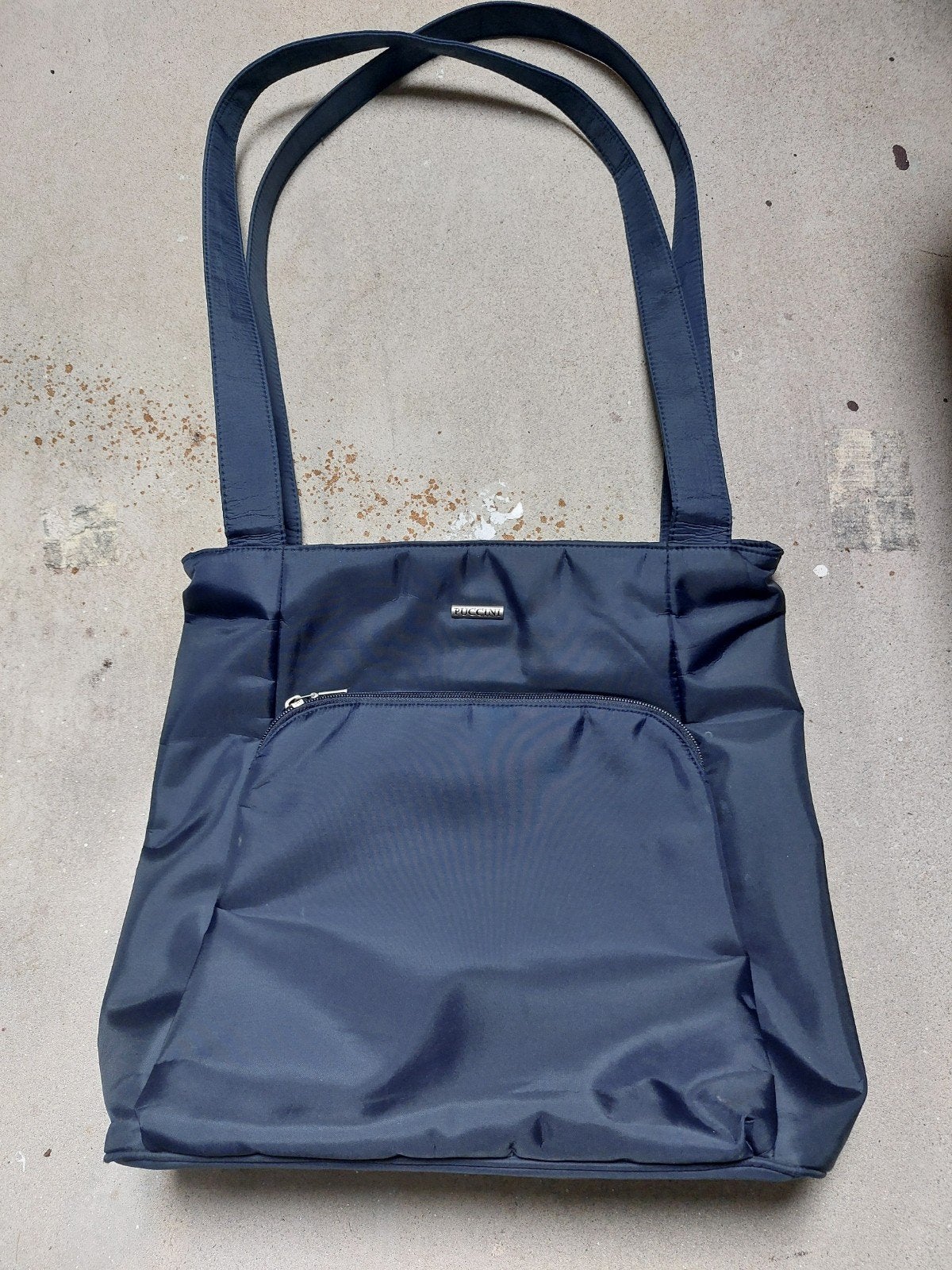 Donkerblauwe schoudertas met ritsvakken, Ophalen, Zo goed als nieuw, Blauw, Overige merken