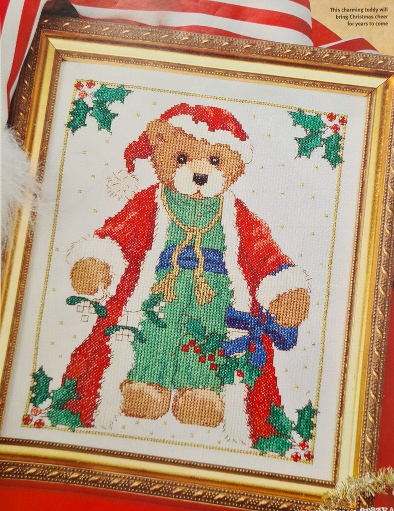 Kerst teddy beer borduurpatroon, Ophalen, Nieuw, Handborduren, Patroon