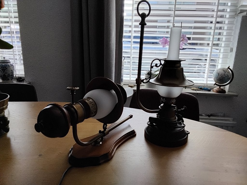 Woonaccessoires, Metaal, Gebruikt, Ophalen of Verzenden, Bruin